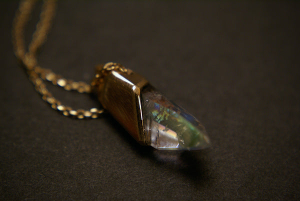 Moonstone pendant I - 14k gold