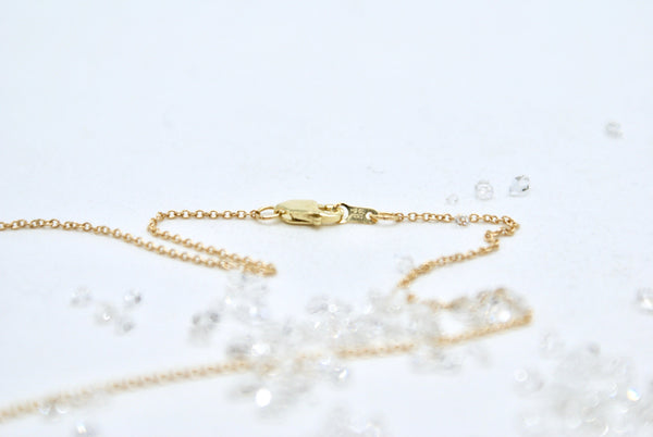 Petroleum Quartz Necklace, 14k gold