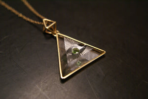 All Seeing Eye pendant, 14k gold