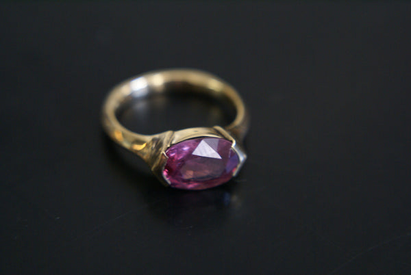 Pink Sapphire ring, size 4.5