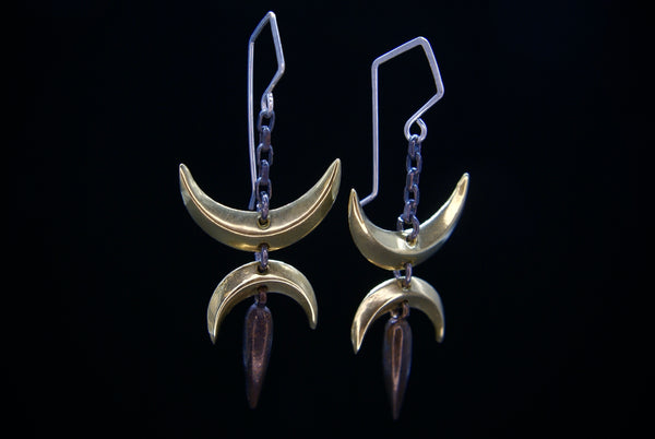 Crescent Dagger Earrings